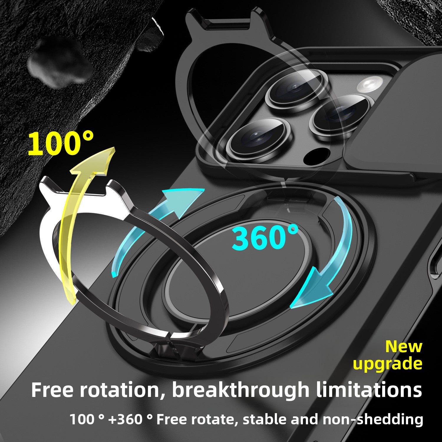 Magnetic Phone Case with Sliding Window Stand – Protective Cover for iPhone