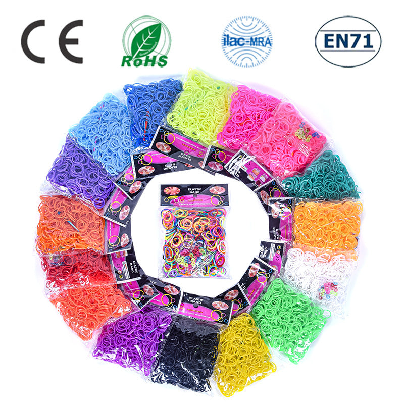 DIY Rubber Band Bracelet Kit – Colorful Weaving Craft Set for Kids