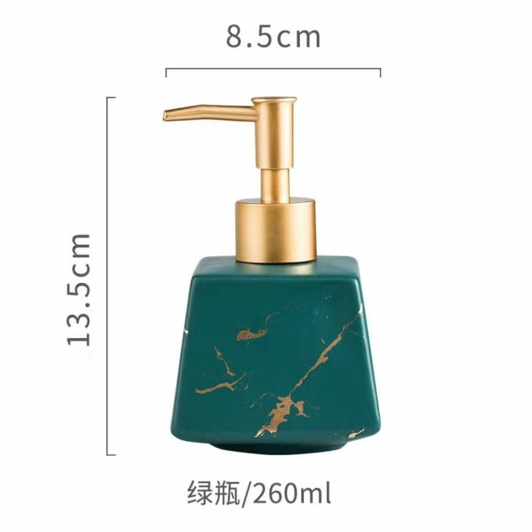 Ceramic Soap Dispenser – Marble Finish Pump Bottle