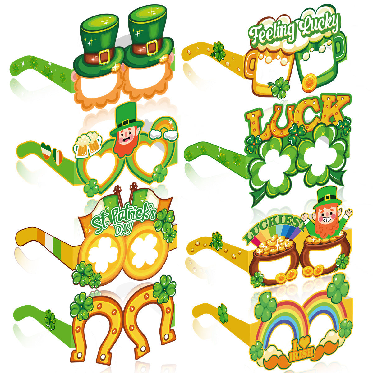 St. Patrick’s Day Photo Booth Props – 24 Piece Party Photo Accessory Set Overview