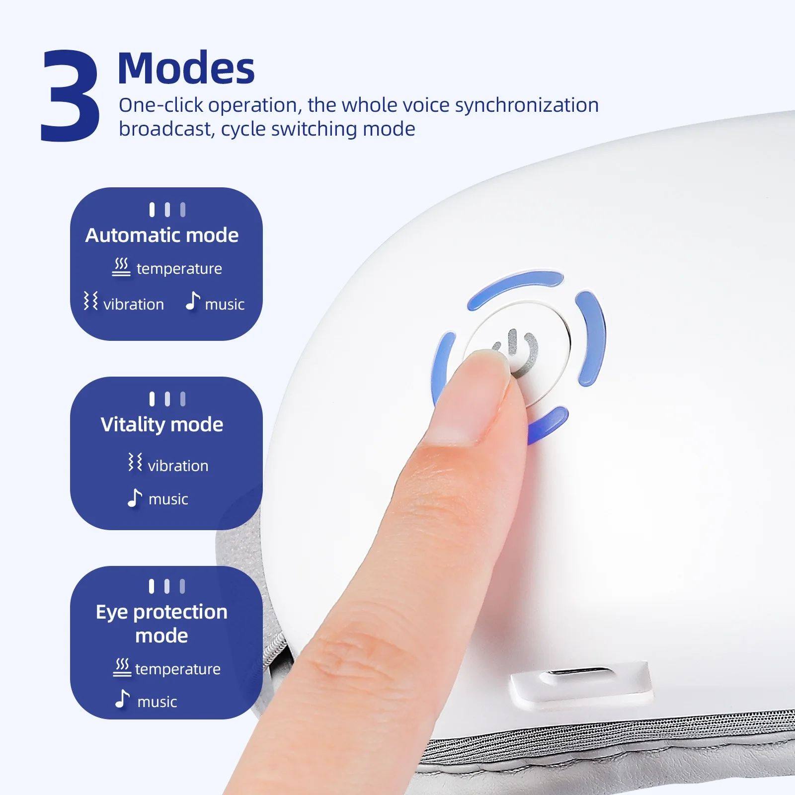 Smart Heated Eye Massager – 3D Airbag Compression with Music & Vibration