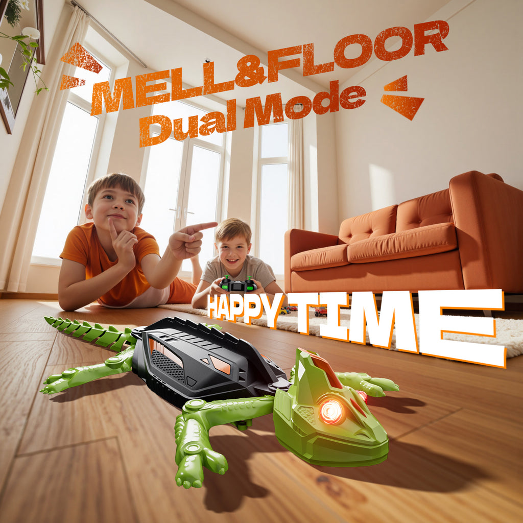 Wall-Climbing Remote Control Lizard Toy with LED Lights