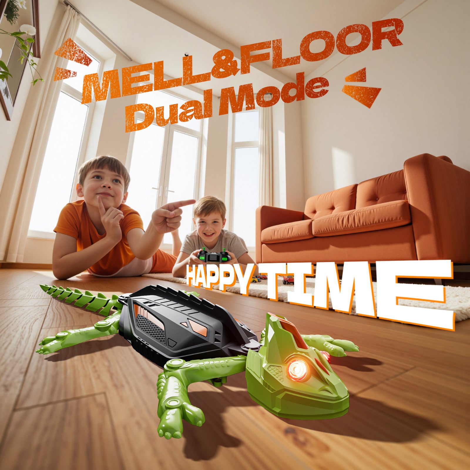 Wall-Climbing Remote Control Lizard Toy with LED Lights