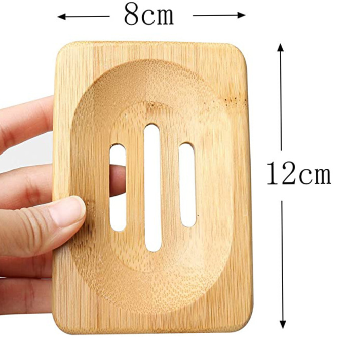 Natural Bamboo Soap Dish – Japanese-Style Draining Soap Tray