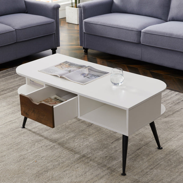 Storage Coffee Table – White