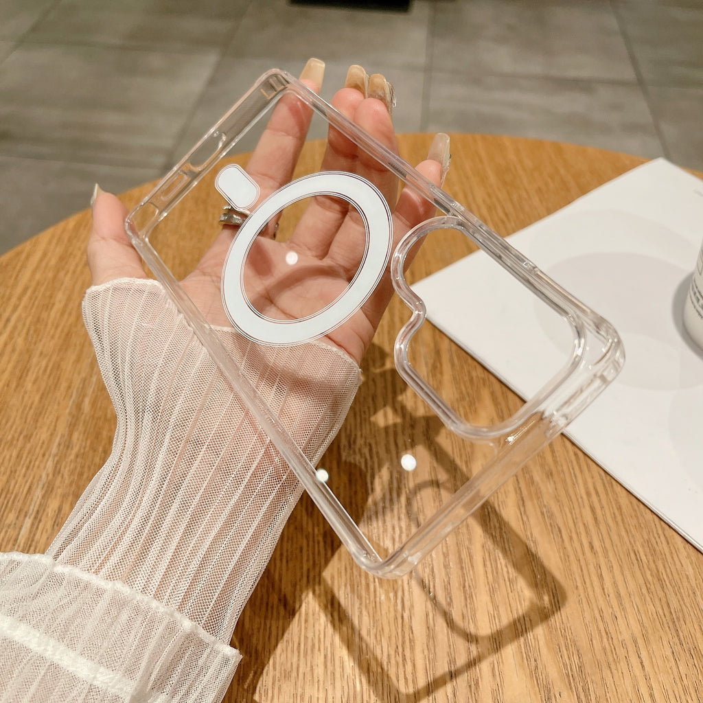 Magnetic Clear Phone Case – Shockproof Protective Cover for Samsung