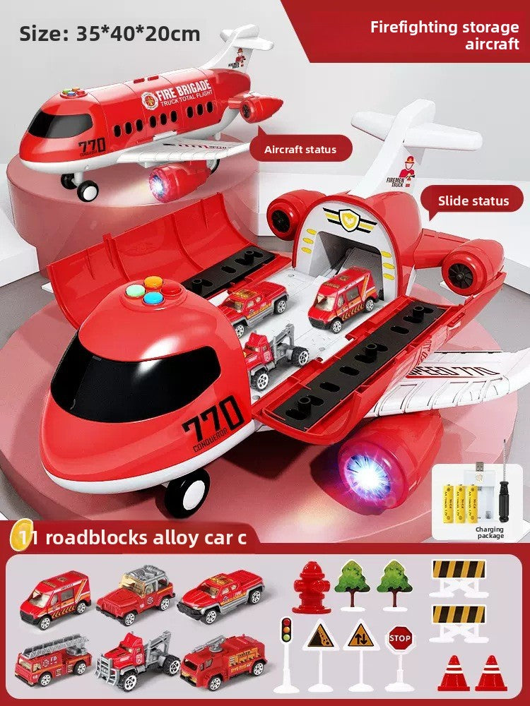 Multifunctional Traffic Adventure Playset with Vehicles & Road Signs
