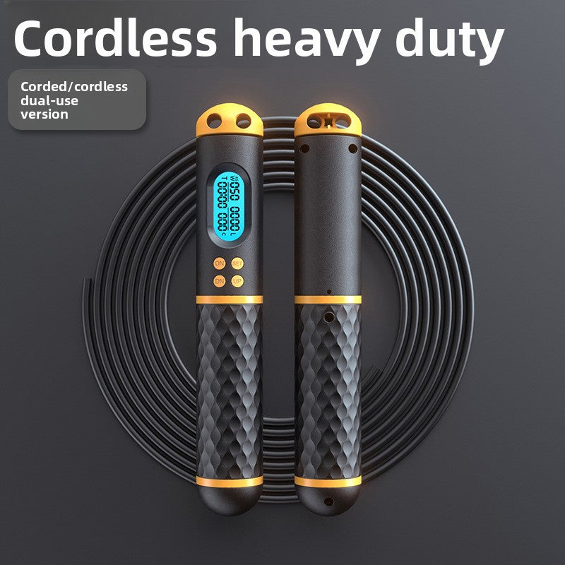 Smart Digital Jump Rope – Cordless Weighted Skipping Rope with LCD Counter & Memory Function