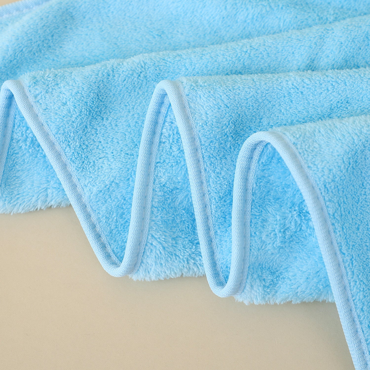 Coral Fleece Baby Blanket – Soft Absorbent Embroidered Infant Swaddle