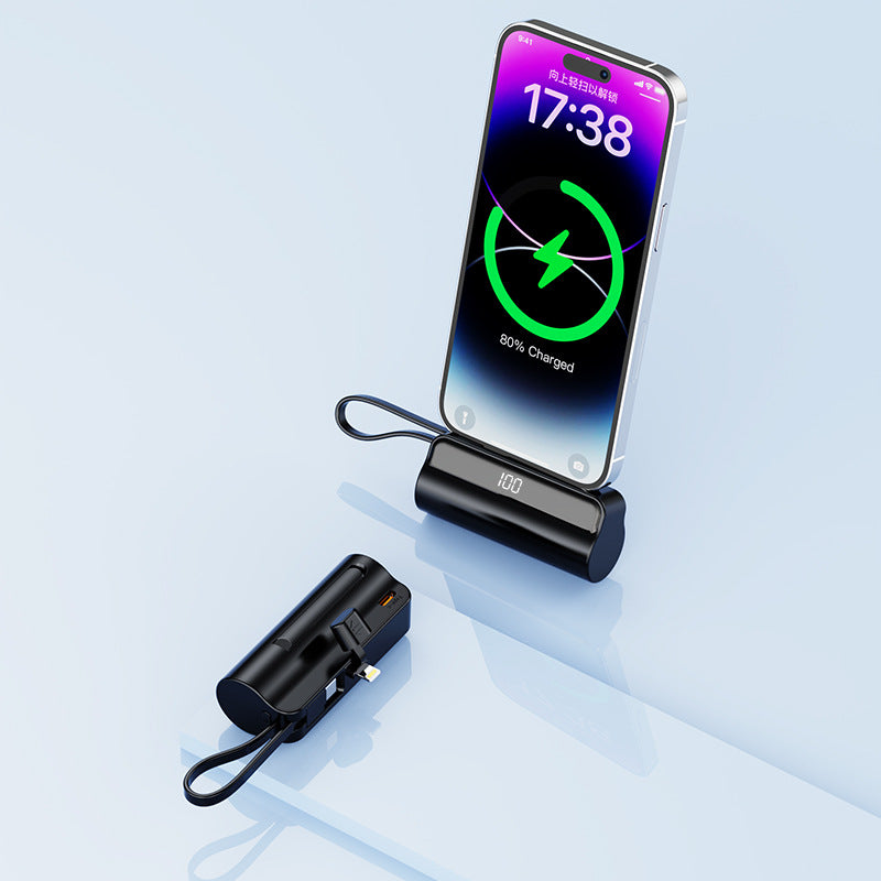 Mini Capsule Power Bank – 20W Fast Charging Portable Battery