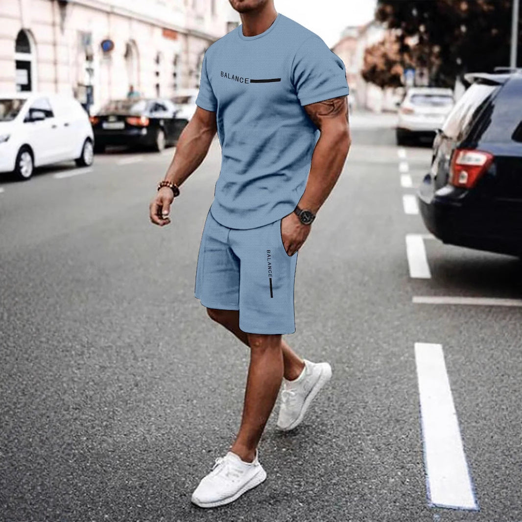Men’s 3D Printed Summer 2-Piece Set – Short Sleeve T-Shirt & Casual Shorts Outfit