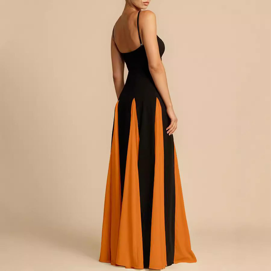 Women's Spaghetti Strap A-Line Dress – Elegant Long Evening & Party Dress