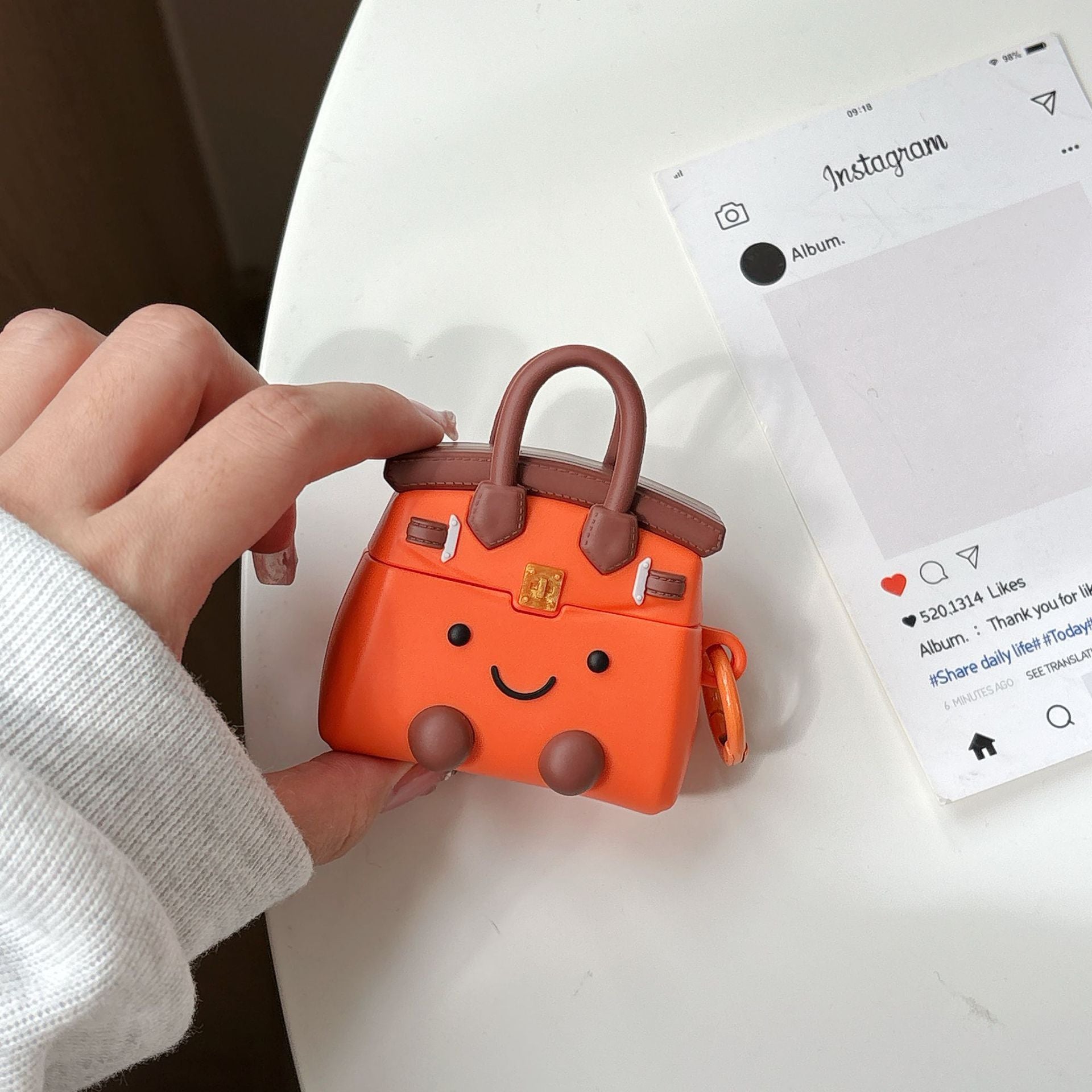 Smiley Face AirPods Case – Silicone Protective Cover