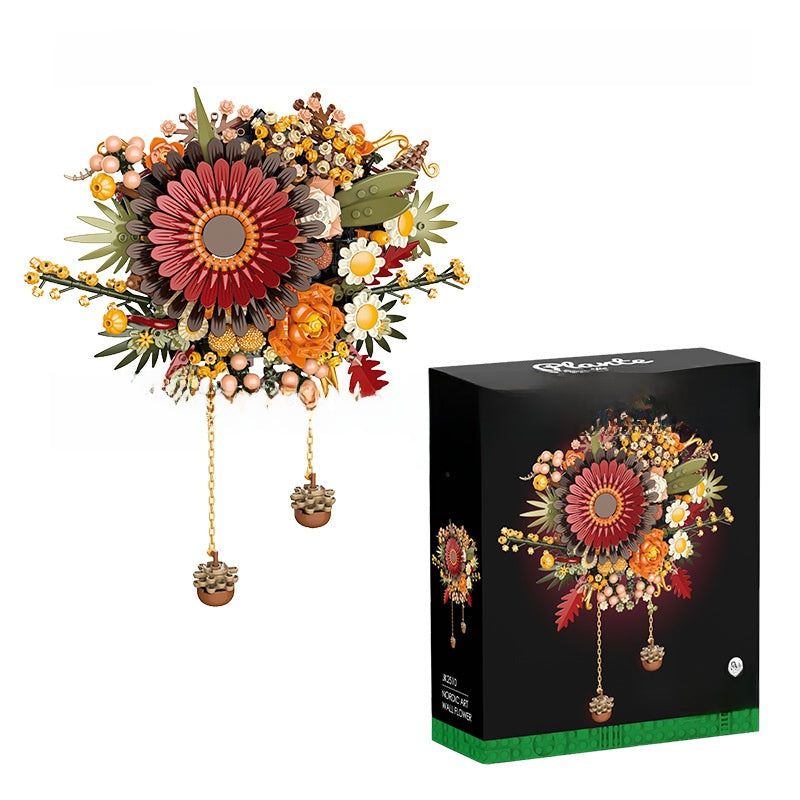 Moon Flower Building Block Set – DIY Decorative Wall Hanging Construction Toy