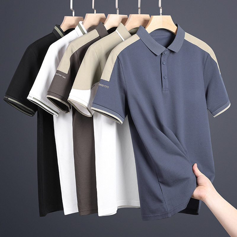 Men’s Slim Fit Cotton Blend Polo Shirt – Lightweight Short Sleeve Summer Top