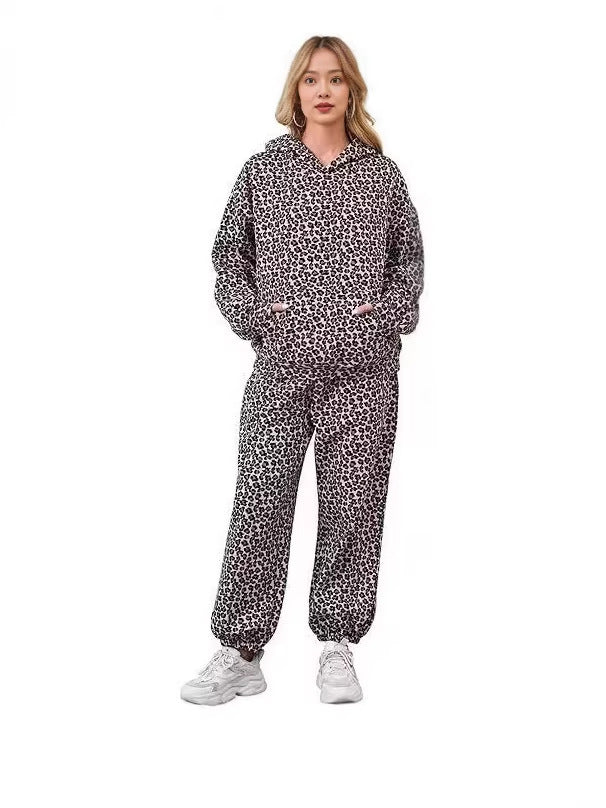 Fleece-Lined 3D Printed Hoodie & Pants Set – Unisex Casual Tracksuit