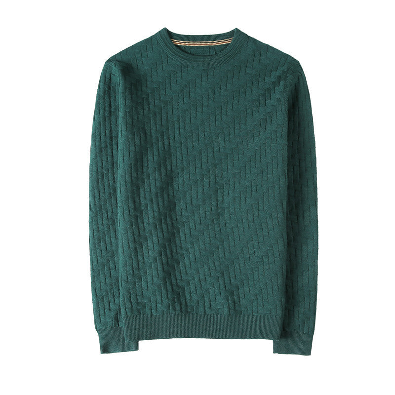 Jacquard Slim-Fit Sweater – Stylish Crewneck Pullover