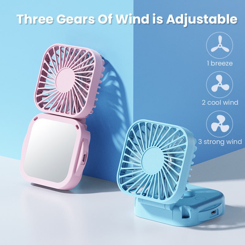 Portable USB Rechargeable Neck Fan – Foldable Hands-Free Mini Cooling Fan