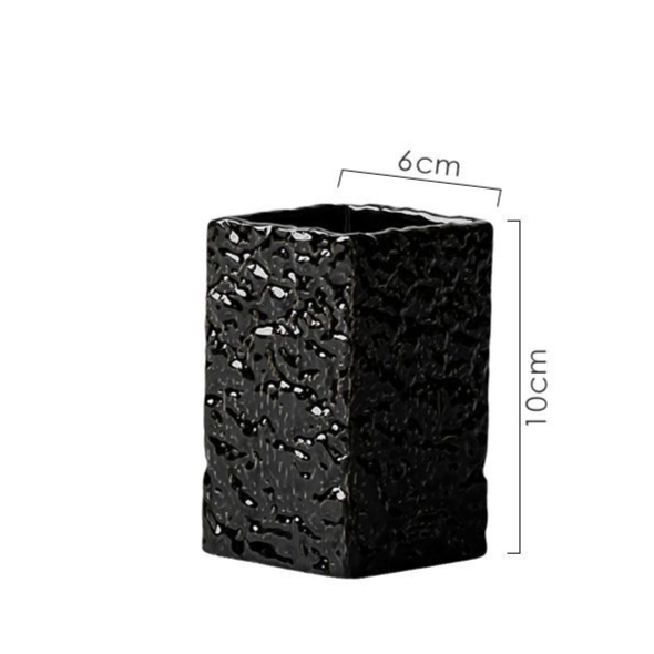 Ceramic Makeup Brush Holder – Modern Vanity Storage Cup