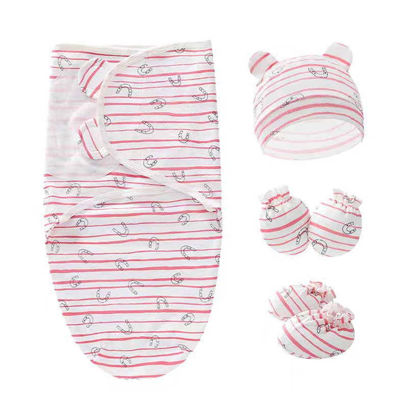 100% Cotton Baby Swaddle Sleeping Bag – Cocoon Style Newborn Wrap (0–12 Months)