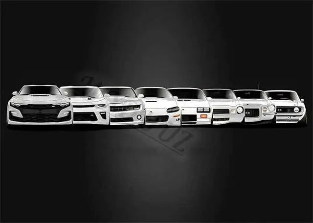 Sports Cars Frameless Canvas Wall Art – Waterproof High-Definition Inkjet Painting