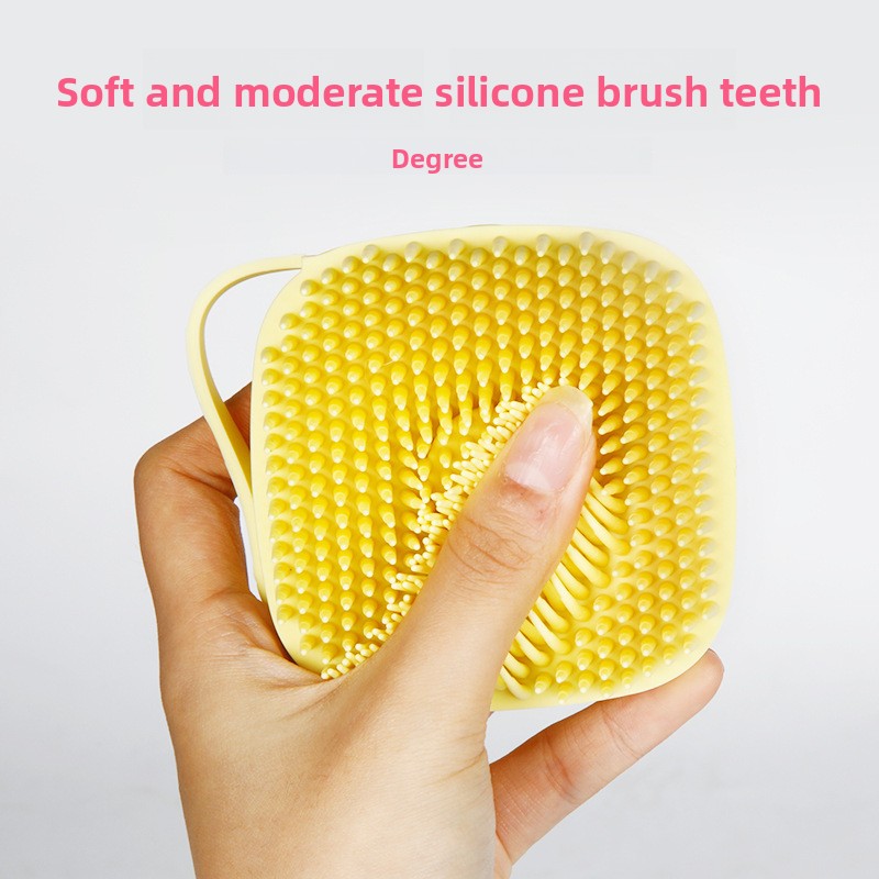 Silicone Bath Brush – Soft Baby & Pet Grooming Massage Scrubber