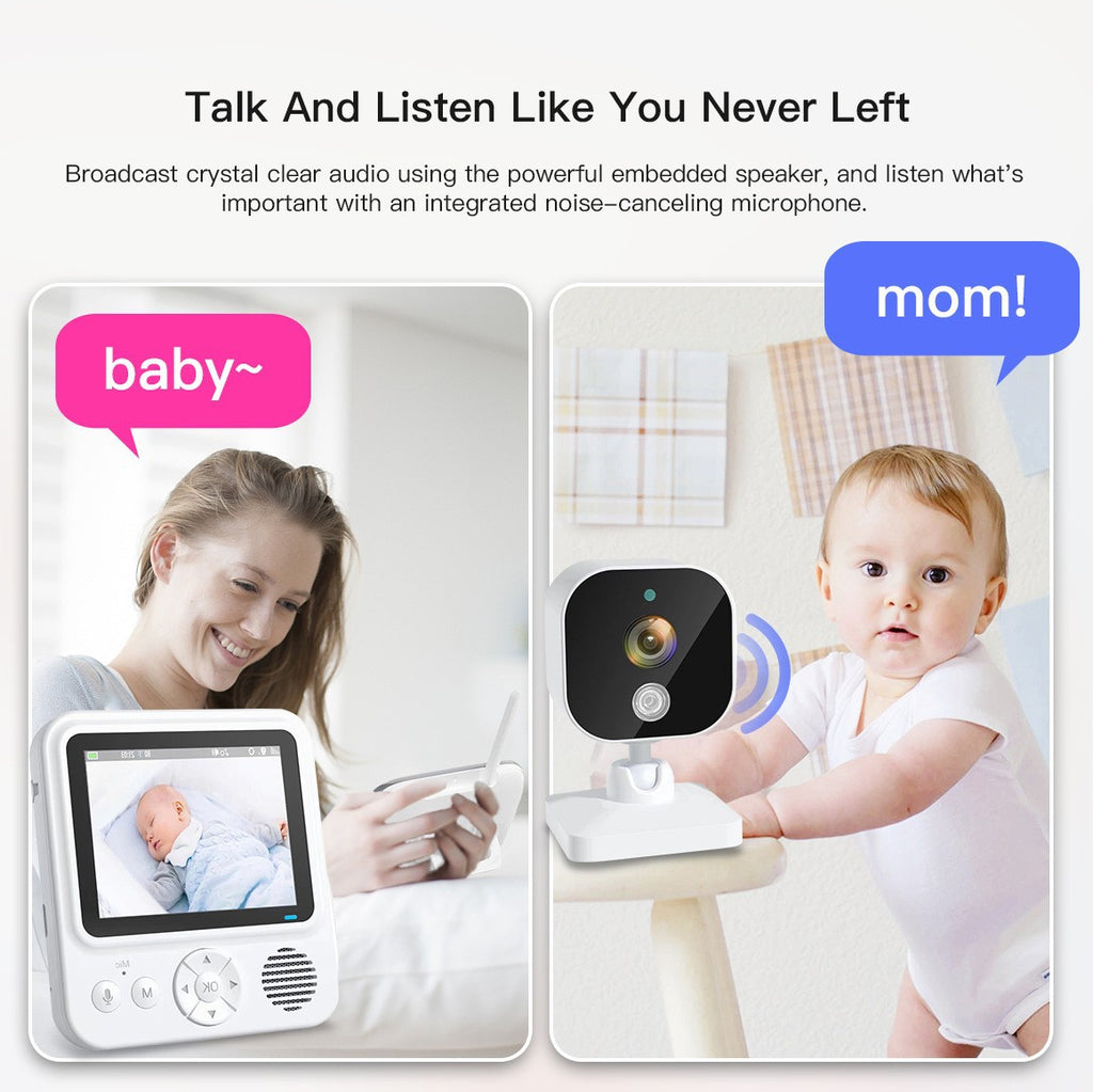 Wireless Baby Monitor with Night Vision – 2.8-Inch Portable Infant Monitoring System