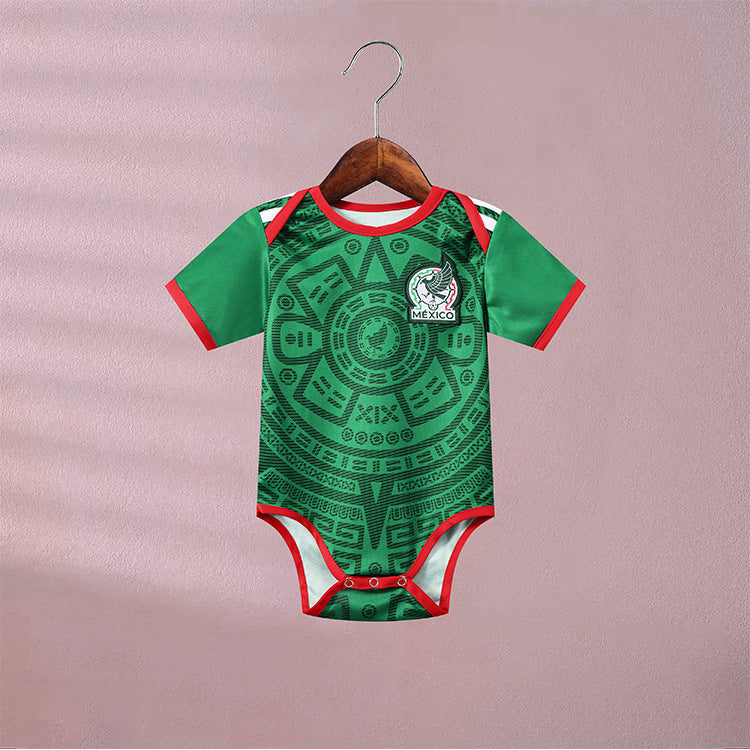 Bamboo Fiber Baby Football Jumpsuit – Soft Breathable Sports-Themed Romper (5–18 Months)