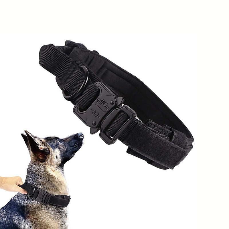 Tactical Dog Collar & Leash – Adjustable Nylon Set for Large Dogs
