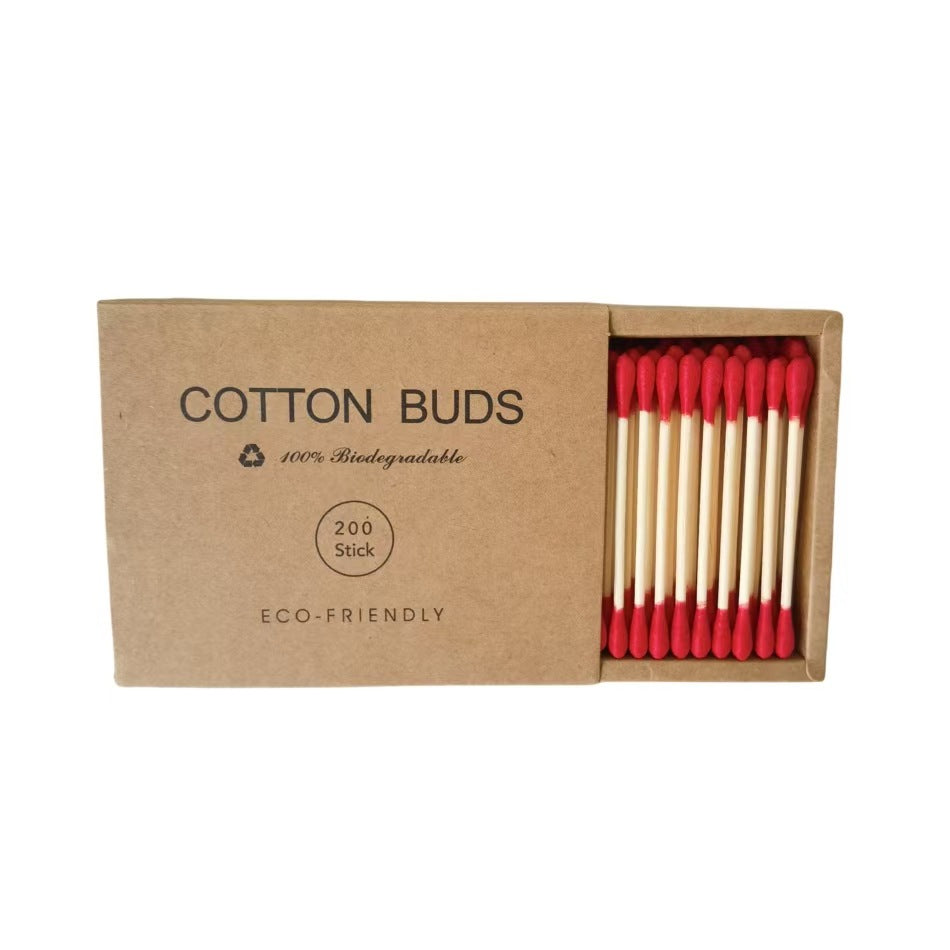 Double-Head Cotton Swabs – Disposable Makeup & Cleaning Applicators (200 Pack)