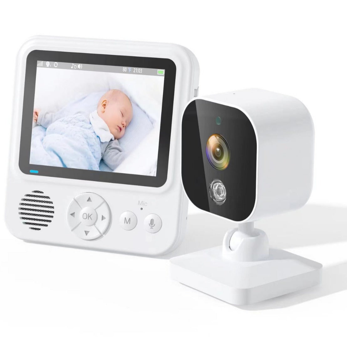 Wireless Baby Monitor with Night Vision – 2.8-Inch Portable Infant Monitoring System