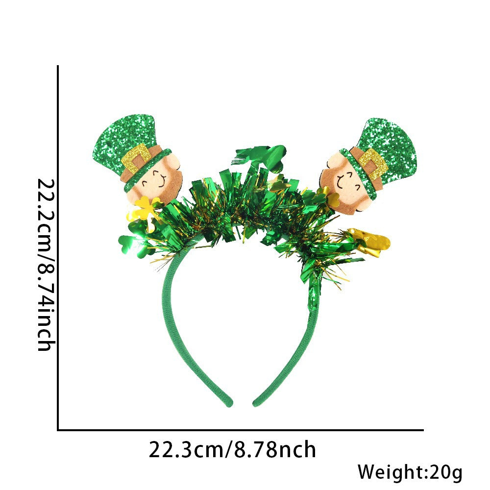 St. Patrick's Day Hairband - Festive Clover & Rainbow Party Headband