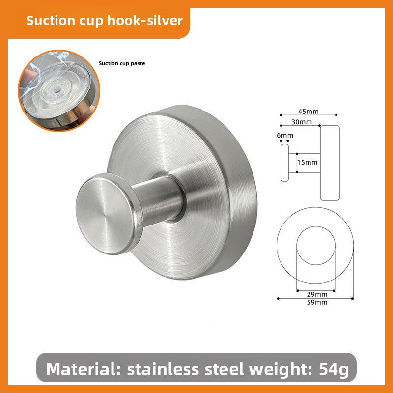 Suction Cup Wall Hook – Aluminum Alloy No-Drill Bathroom & Kitchen Hook