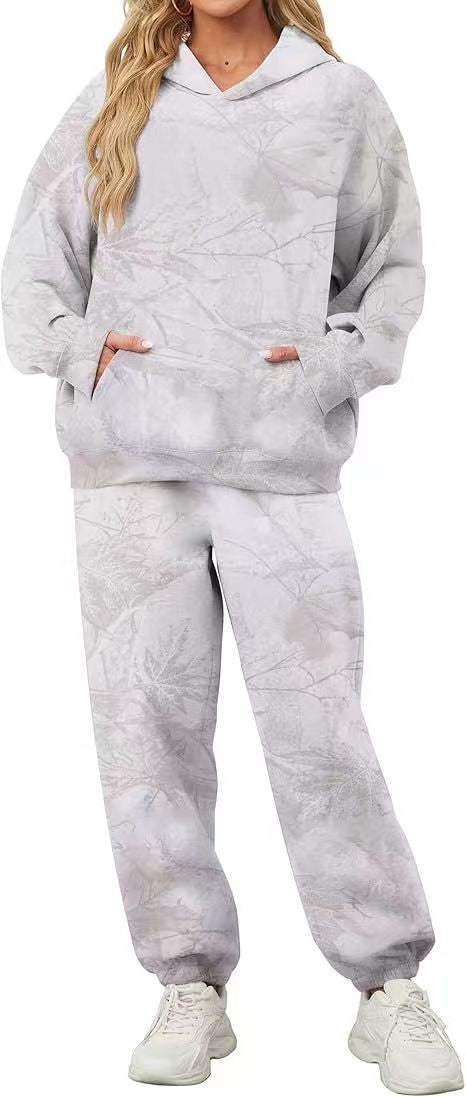 Fleece-Lined 3D Printed Hoodie & Pants Set – Unisex Casual Tracksuit