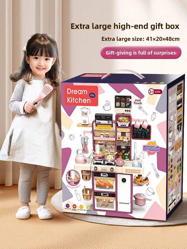 Deluxe Kids Kitchen Play Set – 37.8in Interactive Cooking Toy