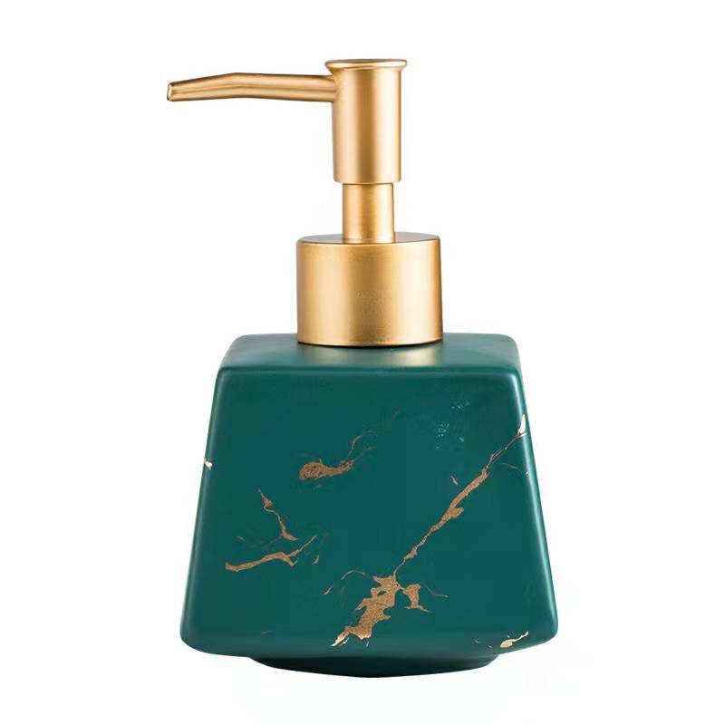 Ceramic Soap Dispenser – Marble Finish Pump Bottle