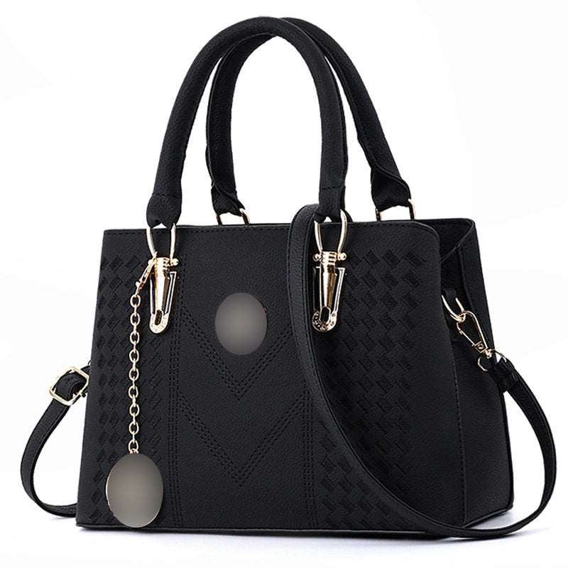 Casual Zipper Shoulder Bag – Soft Structured Everyday Handbag