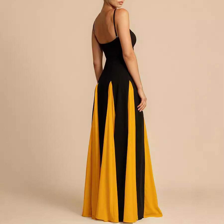 Women's Spaghetti Strap A-Line Dress – Elegant Long Evening & Party Dress