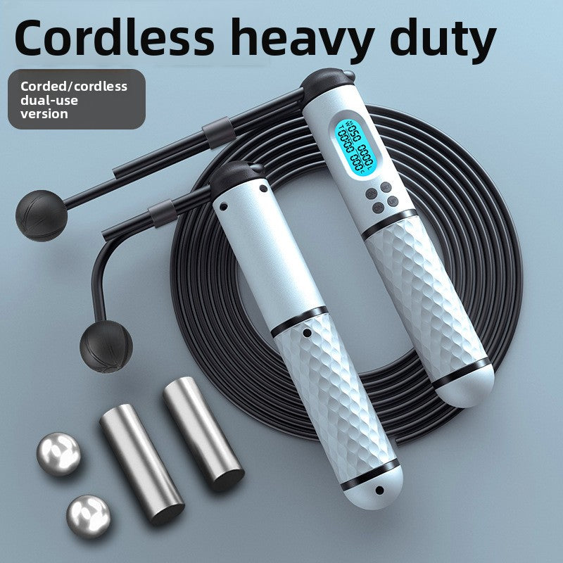 Smart Digital Jump Rope – Cordless Weighted Skipping Rope with LCD Counter & Memory Function