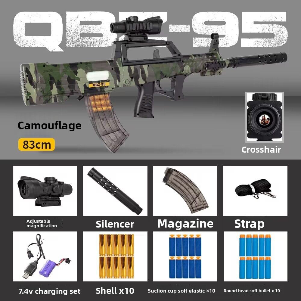 Electric Toy Gun with Motorized Firing and Shell Ejection