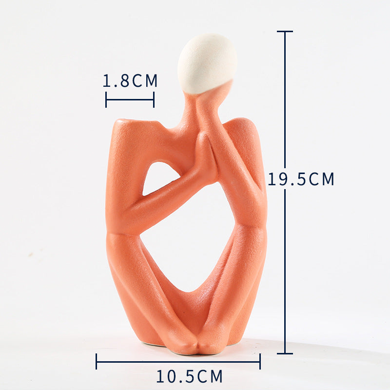 Nordic Ceramic Vase – Matte Minimalist Porcelain Decorative Flower Pot