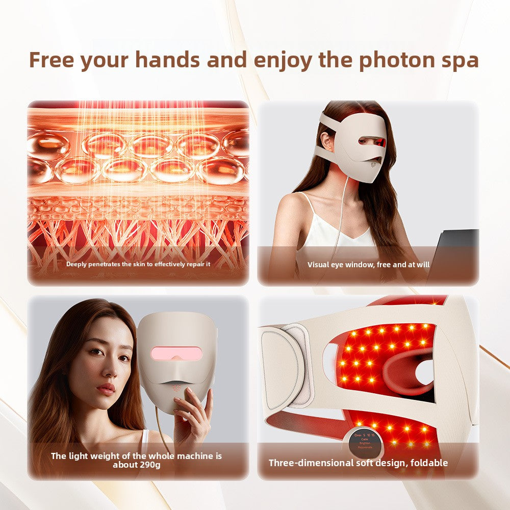 LED Photon Therapy Face Mask – 4-Mode Rechargeable Light Therapy Beauty Device