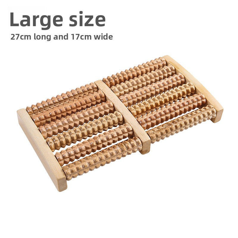 Wooden Foot Massager Roller – Manual Acupressure Foot Massage Tool