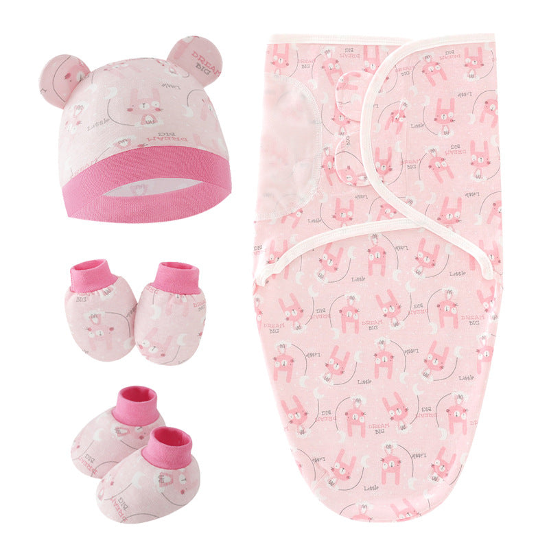 100% Cotton Baby Swaddle Sleeping Bag – Cocoon Style Newborn Wrap (0–12 Months)