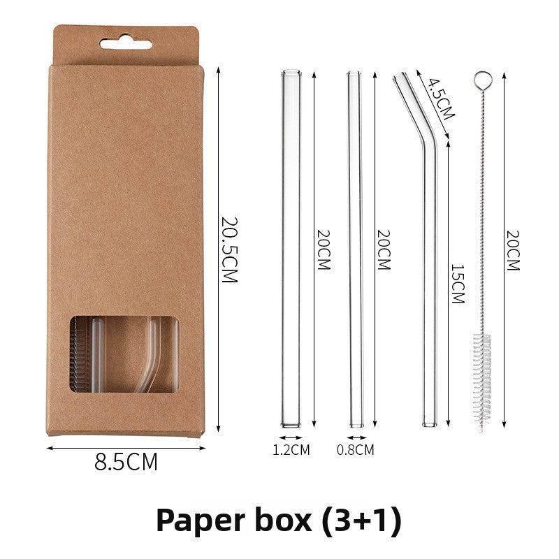 Reusable Glass Straws – Eco-Friendly & Heat-Resistant