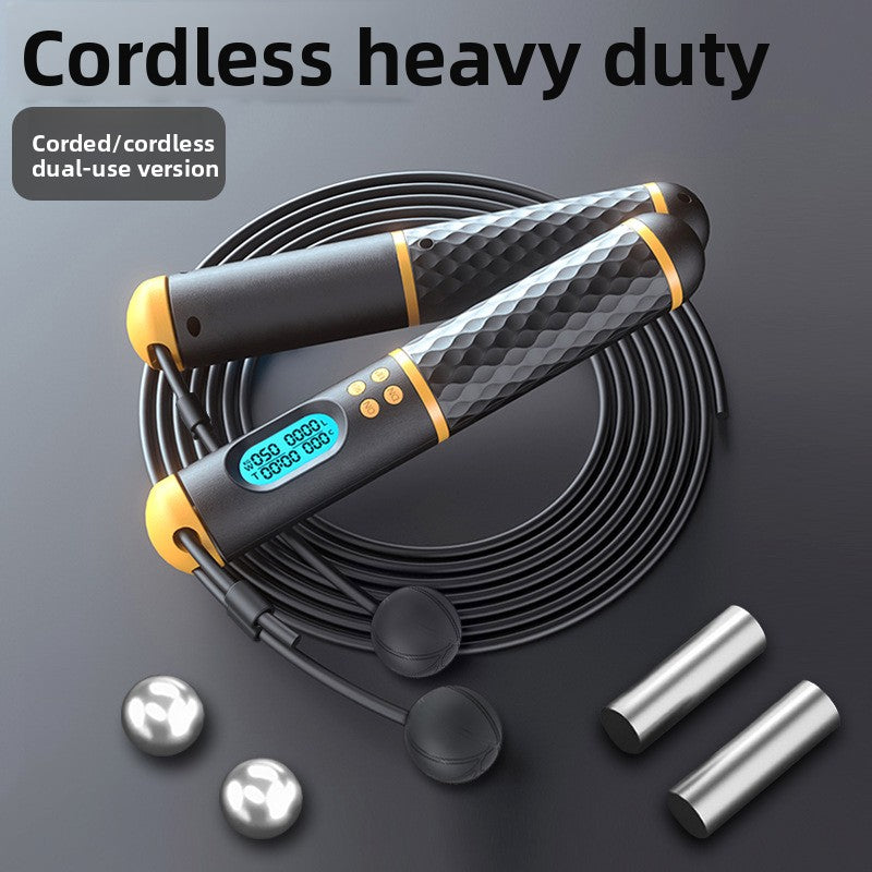 Smart Digital Jump Rope – Cordless Weighted Skipping Rope with LCD Counter & Memory Function