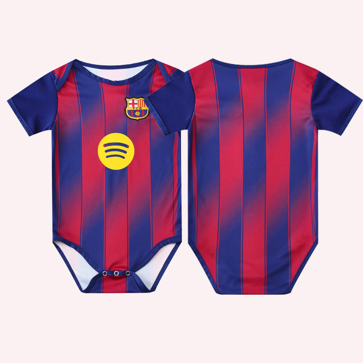 Bamboo Fiber Baby Football Jumpsuit – Soft Breathable Sports-Themed Romper (5–18 Months)