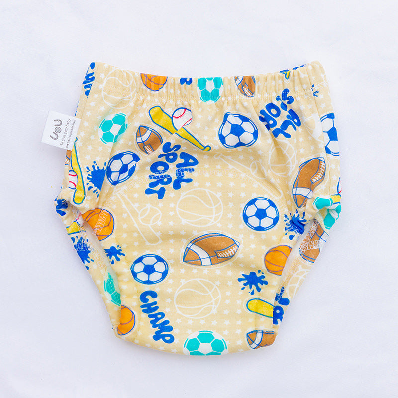 Reusable Cotton Training Pants – 6-Layer Washable Cloth Diaper for Toddlers (Ages 1–3)