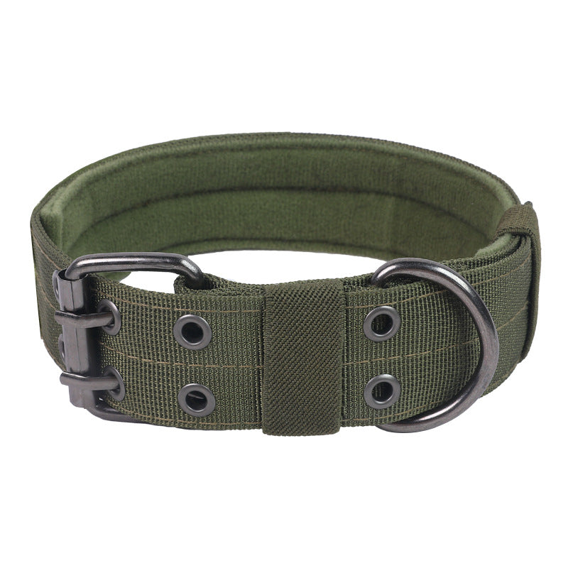 Tactical Dog Collar & Leash – Adjustable Nylon Set for Large Dogs