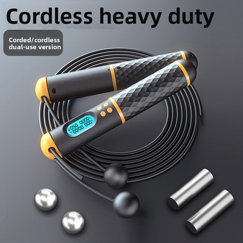 Smart Digital Jump Rope – Cordless Weighted Skipping Rope with LCD Counter & Memory Function
